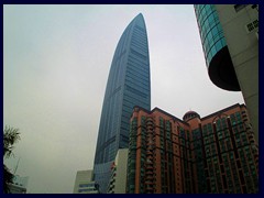 KK100 (left) and Shun Hing Square (right).